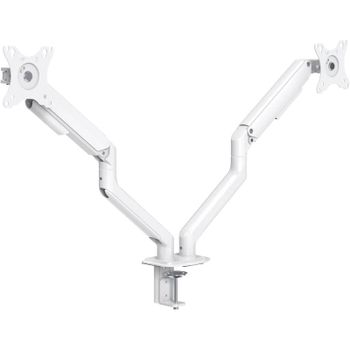 TooQ DB4132TNR-W Soporte de Mesa Giratorio/Inclinable para 2 Monitores 17