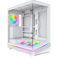 caja pc montech sky 3 white midi tower atx argb con ventana lateral