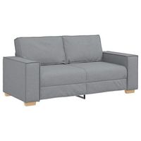 sofa de 2 plazas de tela gris claro 180x78x84 cm vidaxl