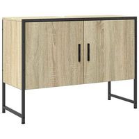 armario lavabo bano madera ingenieria roble sonoma 80x33x60 cm vidaxl