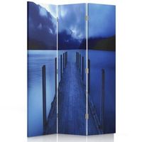 biombo blue lagoon - separador de ambientes cm 110x150 3 paneles