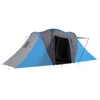 outsunny tienda de campana para 4-6 personas con 2 dormitorios tienda de camping impermeable 555x225x190 cm   aosom espana