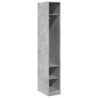 armario de madera de ingenieria gris hormigon 30x50x200 cm vidaxl