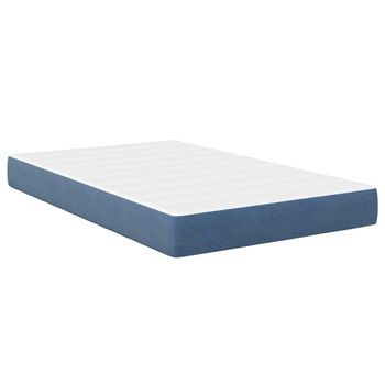 Cama Matrimonial | Cama Para Adulto | Colchón De Cama Con Colchón Azul 120 X 190 Cm Tela