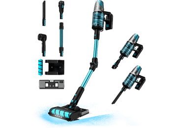 REACONDICIONADO Seminuevo Bueno Aspirador escoba - Cecotec Conga Rockstar 7500 Astral ErgoWet Animal T, 650W, 250aW, 30kPa, 90min, Accesorio mascotas