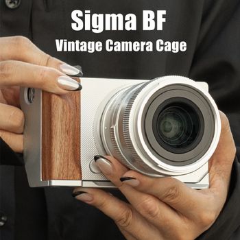 TILTA para placa base de montaje Sigma BF con agarre de madera Kit de base de jaula de cámara vintage - 2 cols