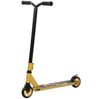 sportnow scooter acrobatico para trucos con plataforma de aluminio rodamientos abec-7 ruedas 110 mm manillar 360 dorado