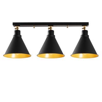 Lámpara De Techo Berceste-n-677 Negro Metal Diámetro 72x26 Cm