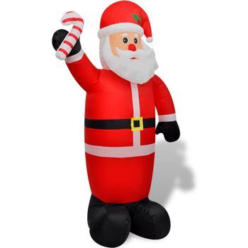 Papá Noel Hinchable Con Ventilador Incorporado 4 Luces Led 240 Cm