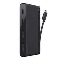minihub usb-c belkin f4u090btblk 4 puertos 2 usb-c 2 usb-a color negro