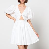 rotate birger christensen cotton-blend poplin mini dress - dk 38uk 10