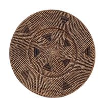 plato decorativo de ratan marron 50 cm