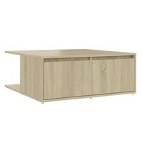 mesa de centrormesa auxiliarrmesa de cafe madera contrachapada roble sonoma 80x80x31 cm