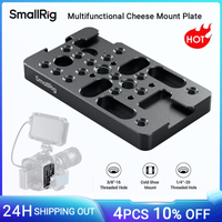 placa de queso de extension smallrig placa de montaje multifuncional con orificios roscados de 14 y 38 para accesorios de camara dslr -4887
