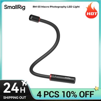 SmallRig RM 03 Macro Fotografía Luz LED Ángulo de iluminación ajustable Control de luz versátil Salida multicolor resistente a la intemperie