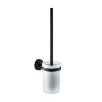 escobilla de inodoro de cerdas para montaje en pared vidrioacero inoxidable negro mate violeta