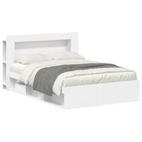 estructura de cama con almacenamiento blanco 160 x 200 cm vidaxl