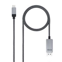 nanocable cable conversor usb-c macho a displayport macho 18m negro