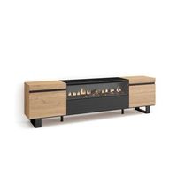 mueble tv manilva-01 con chimenea y almacenaje funcional