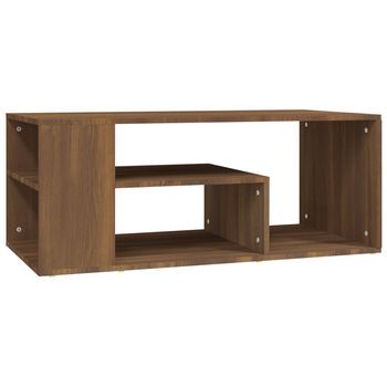 Mesa De Centro，mesa Auxiliar，mesita De Centro Madera Contrachapada Roble Marrón 100x50x40 Cm