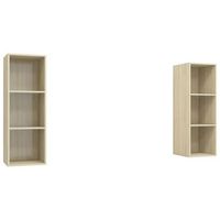 2 uds muebles tv de pared  mueble de salon  armario tv madera ingenieria roble sonoma