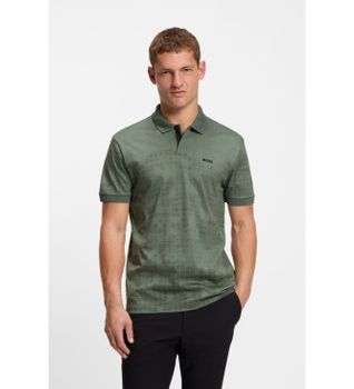 BOSS para hombre. 50548325 Polo Clash PLKT verde (M), Casual, Poliéster, Manga corta