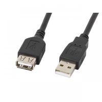 lanberg cable usb-a 20 machohembra 18m negro