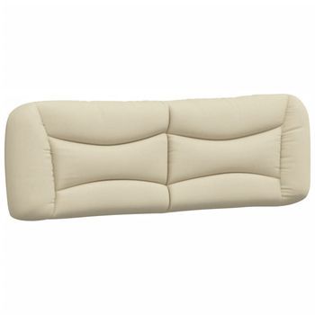 Cabecero De Cama Acolchado Hvar Tela Crema 160 Cm Vidaxl