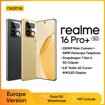 Smartphone Realme 16 Pro Plus 5G con nuevo procesador Snapdragon 7 Gen 4, cámara de 200MP, pantalla AMOLED curva de 144Hz, batería de mAh y NFC