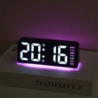 reloj despertador digital con alimentacion usb luz ambiental indicador de temperatura fecha dia de la semana 2 alarmas funcion de repeticion reloj de mesa 4 niveles de brillo formato 1224