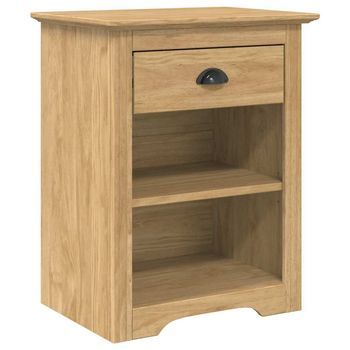 Mesita De Noche 38,5x53x67 Cm Madera - Marrón