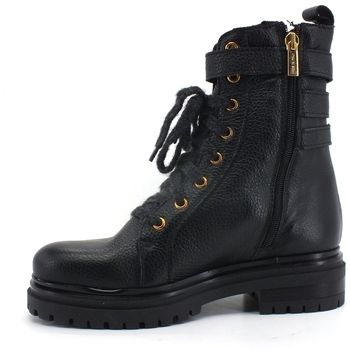 E' Mia Botines Anfibio Pelle Stivaletto Fibbie Nero ANGELICA para mujer