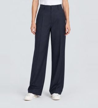 Berwich para mujer. fa1755x Pantalón Serena Crop marino (42), Casual, Lana, Clásico