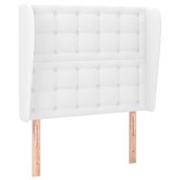 cabecero con orejas de cuero sintetico blanco 103x23x118128 cm vidaxl
