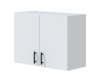 pack de muebles de cocina kira modular en blanco brillo y roble canadian fregadero 4 modulos puertas cajones estantes