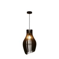 lampara techo retro madera mdf o30 cm e27