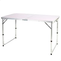 mesa plegable camping aktive ajustable 60-70 cm 62x8x63 cm plateado