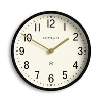 reloj despertador retro rectangular de metal negro mate