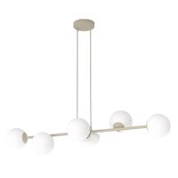 lampara colgante odra moca opal 6 luces
