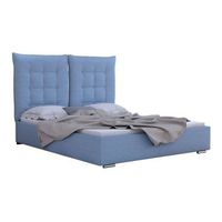 cama florence 104 doble azul tapiz 195x214x128cm