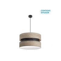 colgante colet 2xe27 negromadera gris regx50x50 cm