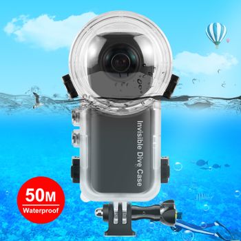 PULUZ - Carcasa de buceo invisible, impermeable hasta 50 m, para cámara de acción panorámica Insta360 X3, accesorios para cámara