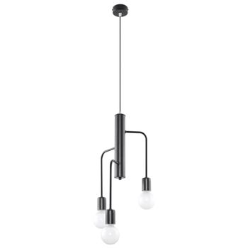 Lámpara de techo de acero negro alt. 100 cm
