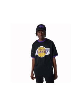 Camiseta New Era NBA Mesh LA Lakers Negro Hombre