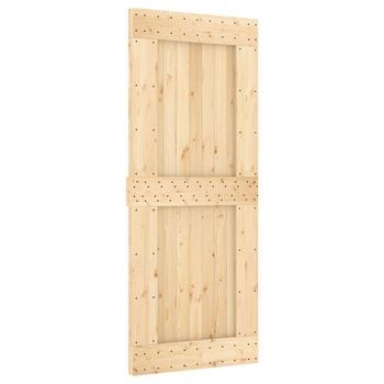 Puerta Corredera Narvik Natural Y Negro 85 X 210 Cm (152,5 Cm) Vidaxl