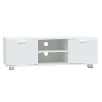 Mueble Para Tv Madera Contrachapada Blanco 120x40,5x35 Cm Vidaxl