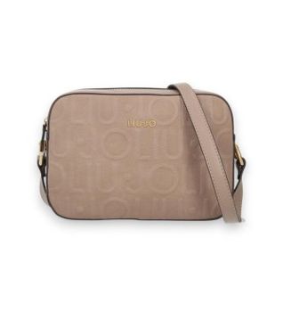 Liu Jo para mujer. AF6211-E1139 Bolso bandolera mediano con logo beige (OSFA), Casual, Poliéster