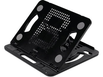 Soporte elevador - Hama 00126817, Antideslizante, Inclinable, Altura Ajustable, Carga Máxima 3.5 kg, Negro
