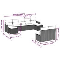 conjunto de sofas de jardin incluye cojines juego de 9 piezas