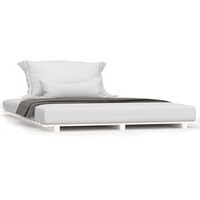estructura de cama madera maciza de pino blanco 150x200 cm vidaxl